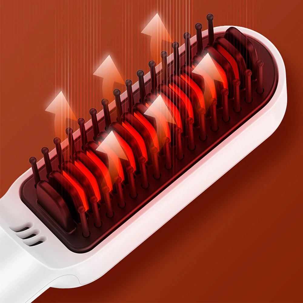 HotBrush™ - Vezetéknélküli Hajkiegyenesítő Kefe